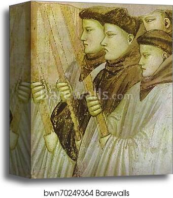 Death of St. Francis and Inspection of Stigmata. Detail by Giotto, Canvas Print Death of St. Francis and Inspection of Stigmata. Detail by Giotto, Canvas Print