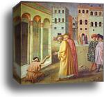 Healing of a Cripple and the Raising of Tabitha. Detail by Masolino Da Panicale, Canvas Print