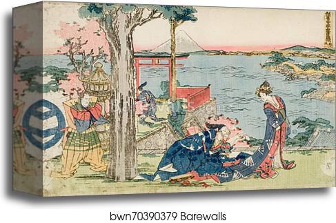 Woodcut by Katsushika Hokusai, Canvas Print