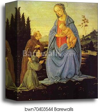 Madonna and Child with St. Anthony and a Monk by Filippino Lippi, Canvas Print