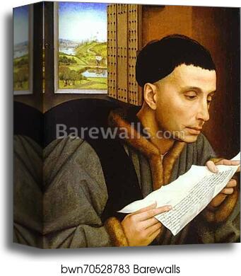 Man Reading (St. Ivo?) by Rogier Van Der Weyden, Canvas Print