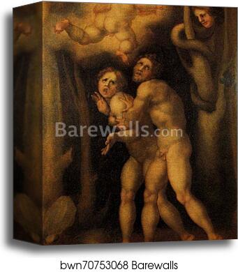 The Fall of Adam and Eve by Jacopo Carrucci, Known As Pontormo, Canvas Print