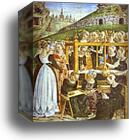 Triumph of Minerva. Detail from "March" from the Cycle of the Months by Francesco Del Cossa, Canvas Print