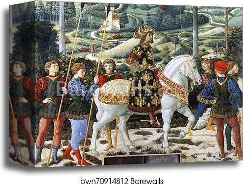 Procession of the Magus Melchior. Detail by Benozzo Gozzoli, Canvas Print Procession of the Magus Melchior. Detail by Benozzo Gozzoli, Canvas Print