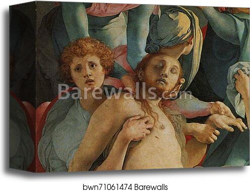 Deposition of Christ. Detail by Jacopo Carrucci, Known As Pontormo, Canvas Print