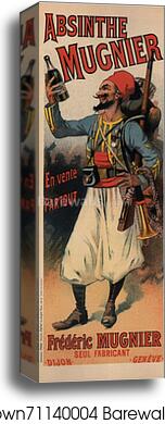 Absinthe Mugnier by Lucien Lefèvre, Canvas Print