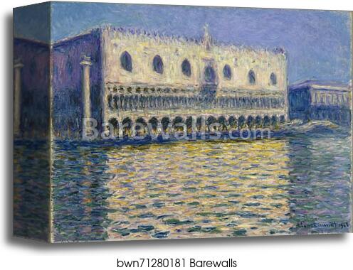 The Doges Palace (Le Palais ducal) by Claude Monet, Canvas Print