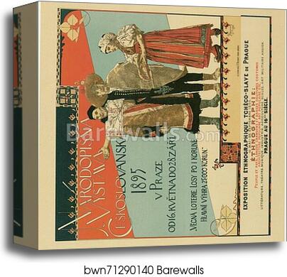 Exposition ethnographique tchèco-slave de Prague by Vojtěch Hynais, Canvas Print