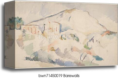 Château Noir and Mont Sainte-Victoire, c. 1890-1895 by Paul Cézanne, Canvas Print