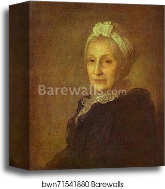 Portrait of Anna Yuryevna Kvashnina-Samarina by Fedor Rokotov, Canvas Print