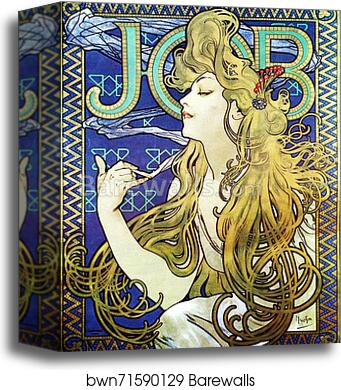 Job by Alphonse Mucha, Canvas Print