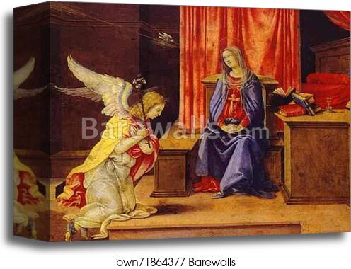 Annunciation by Filippino Lippi, Canvas Print