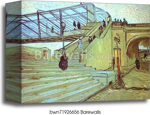 The Trinquetaille Bridge. Arles by Vincent Van Gogh, Canvas Print