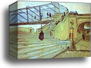 The Trinquetaille Bridge. Arles by Vincent Van Gogh, Canvas Print