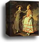 Portrait of E. N. Khruschova and Princess E. N. Khovanskaya by Dmitry Levitzky, Canvas Print