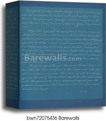 [Dedication Page 2] by Anna Atkins, Canvas Print