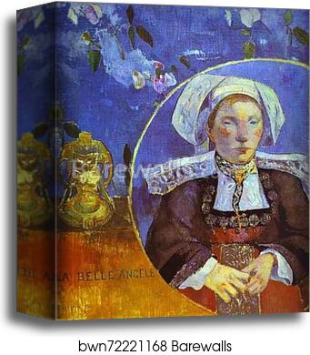 La Belle Angèle (Portrait of Madame Satre) by Paul Gauguin, Canvas Print La Belle Angèle (Portrait of Madame Satre) by Paul Gauguin, Canvas Print