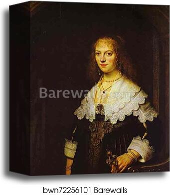 Portrait of Maria Trip by Rembrandt Harmenszoon Van Rijn, Canvas Print