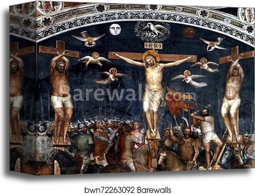 The Crucifixion. Detail by Giusto De’ Menabuoi, Canvas Print