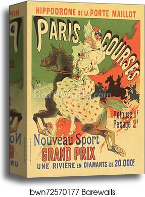 Paris Courses by Jules Chéret, Canvas Print