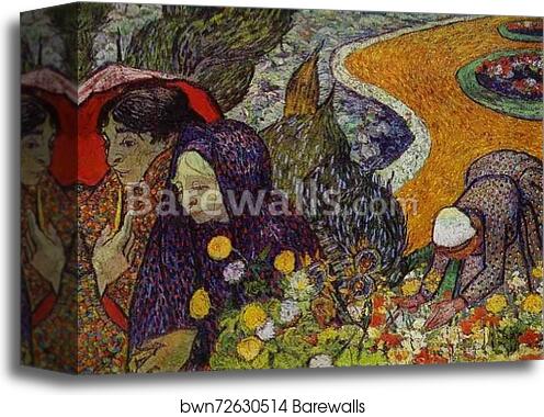 Ladies of Arles (Reminiscence of the Garden at Etten) by Vincent Van Gogh, Canvas Print