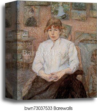 Rousse au caraco blanc / Red-Haired Woman in a White Blouse by Henri De Toulouse-Lautrec, Canvas Print Rousse au caraco blanc / Red-Haired Woman in a White Blouse by Henri De Toulouse-Lautrec, Canvas Print