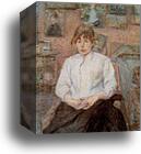 Rousse au caraco blanc / Red-Haired Woman in a White Blouse by Henri De Toulouse-Lautrec, Canvas Print