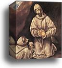 St. Francis and Brother Leo Meditating on Death by El Greco, Canvas Print
