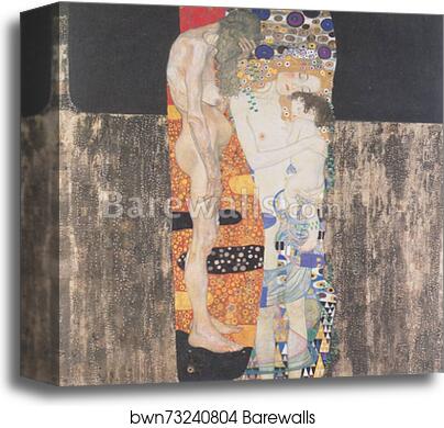 The Three Ages of Woman by Gustav Klimt, Canvas Print