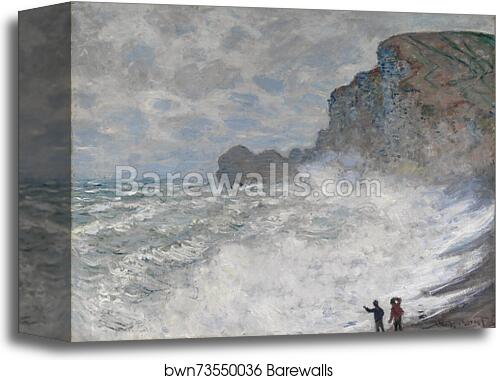 Rough weather at Étretat by Claude Monet, Canvas Print