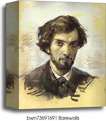 Self-portrait by Isaac Levitan, Canvas Print