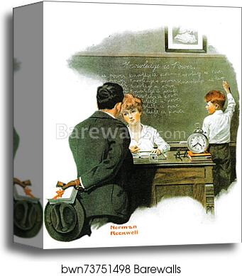 Knowledge is Power by Norman Rockwell, Canvas Print
