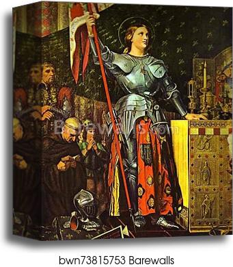 Joan of Arc at the Corronation of Charles VII in the Cathedral of Reims by Jean-Auguste-Dominique Ingres, Canvas Print