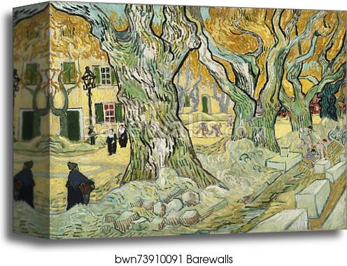 The Road Menders by Vincent Van Gogh, Canvas Print