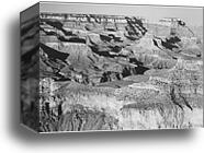 Canyon with ravine winding through center, high horizon, "Grand Canyon National Park," Arizona.  Photographs of National Parks and Monuments, compiled 1941 - 1942, documenting the period ca. 1933 - 1942 by Ansel Adams (1902-1984), Canvas Print