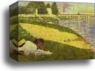 Clothes and Hat (study for Bathers at Asnières) by Georges Seurat, Canvas Print