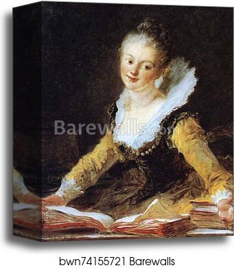 Portrait of a Girl (Study or Song) by Jean-Honoré Fragonard, Canvas Print Portrait of a Girl (Study or Song) by Jean-Honoré Fragonard, Canvas Print