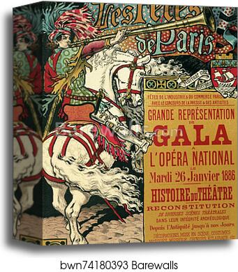 Fêtes de Paris by Eugène Grasset, Canvas Print