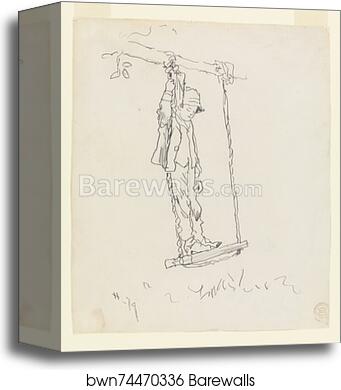 Boy on a Swing by Winslow Homer, Canvas Print