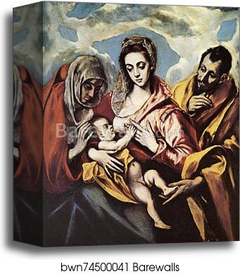 Holy Family with St. Anne by El Greco, Canvas Print