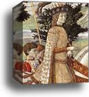 Procession of the Magus Balthazar. Detail by Benozzo Gozzoli, Canvas Print