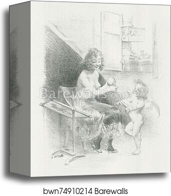 Impatience", dessins original pour les "Maîtres de l'Affiche" by Adolphe Willette, Canvas Print