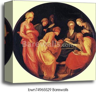 Birth of St. John the Baptist by Jacopo Carrucci, Known As Pontormo, Canvas Print
