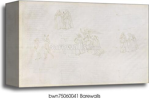 Drawings for Dante´s Divine Comedy (Purgatorio 17) by Sandro Botticelli, Canvas Print