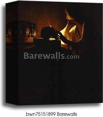 Repenting Magdalene by Georges De La Tour, Canvas Print