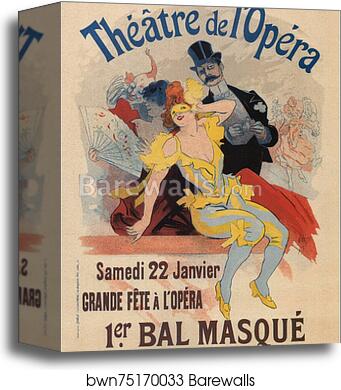 Théâtre de L'Opéra Samedi 22 Janvier by Jules Chéret, Canvas Print