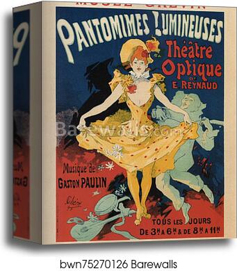 Pantomimes Lumineuses by Jules Chéret, Canvas Print