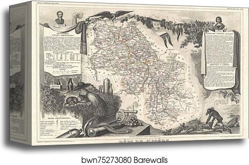 Dept. de l'Isere by Victor Jules Levasseur, Canvas Print