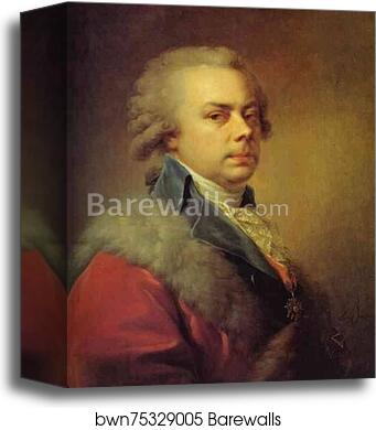 Portrait of Prince Nikolay Yusupov by Johann Baptist Lampi The Elder, Canvas Print