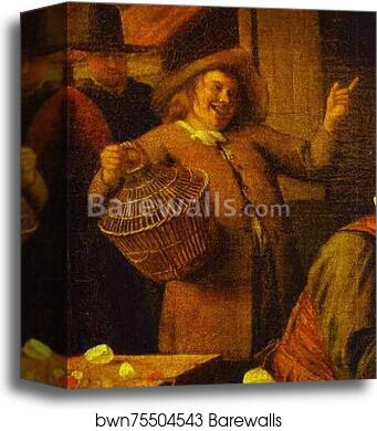 Signing of a Marriage Contract. Detail by Jan Steen, Canvas Print Signing of a Marriage Contract. Detail by Jan Steen, Canvas Print